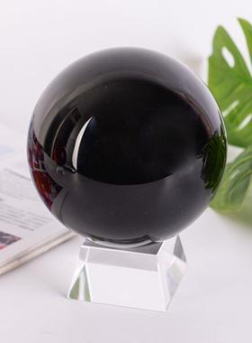 明白球摆件大号黄紫黑蓝圆透水球人造水晶LUG玻璃办公桌晶家居装