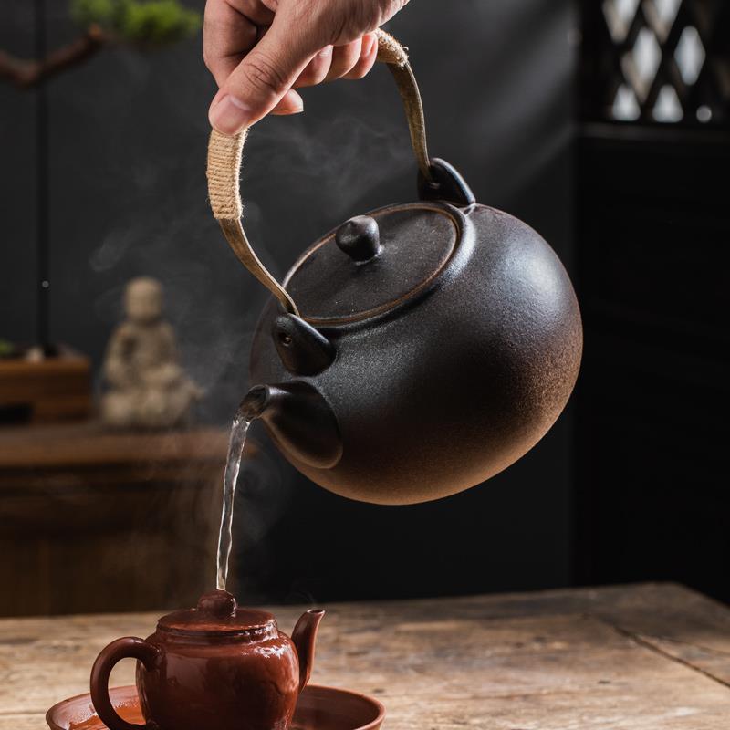 复日式陶瓷烧水壶提梁煮茶壶电陶炉热白茶黑电茶普洱养生古单CKF
