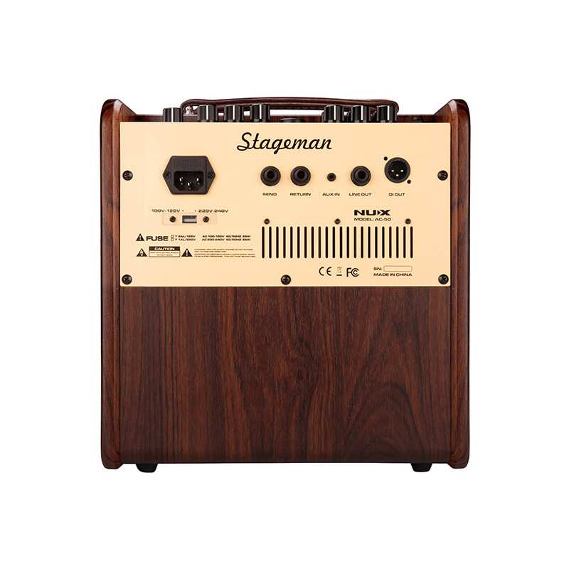 NUX Stageman AC-50电箱琴木吉他民谣吉他音箱 鼓机 效果器 50瓦