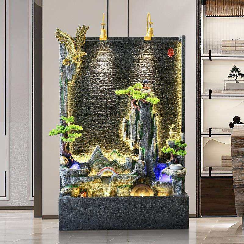 室内客厅玄关装饰中式假山流水景观办公室餐厅水幕墙庭院水系摆件,玩具/童车/益智/积木/模型,毛绒/玩偶/公仔/布艺类玩具,淘宝优惠券,粉丝福利购,淘宝优惠卷