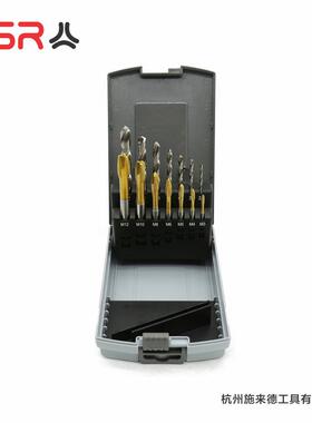 14支先端机用丝锥/钻头组套 螺尖DIN371/DIN376 镀钛 含钴高速钢