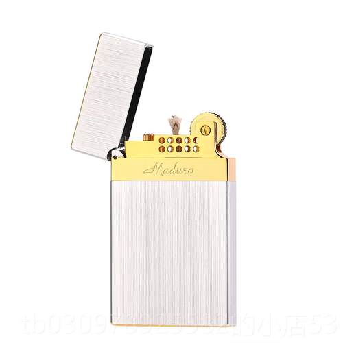 高档大M利aduro声打火机煤油钢音打火机正品拉丝朗砂轮响铜打火机