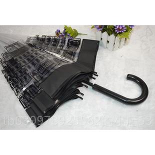 高档英伦风建筑自拱形透明伞长柄女伞动创意复古晴雨伞包生邮