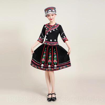 高档新合款佤族演出服少演数民族特色统服装传女成人舞台唱舞蹈表