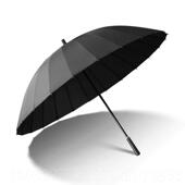 高档抗雨伞长柄大号24骨男黑色直杆雨专用直柄大士伞定制logo暴双