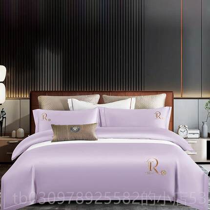 高档中式绒新婚60支1长棉四件式套全棉床单结婚喜庆2m纯棉床单被