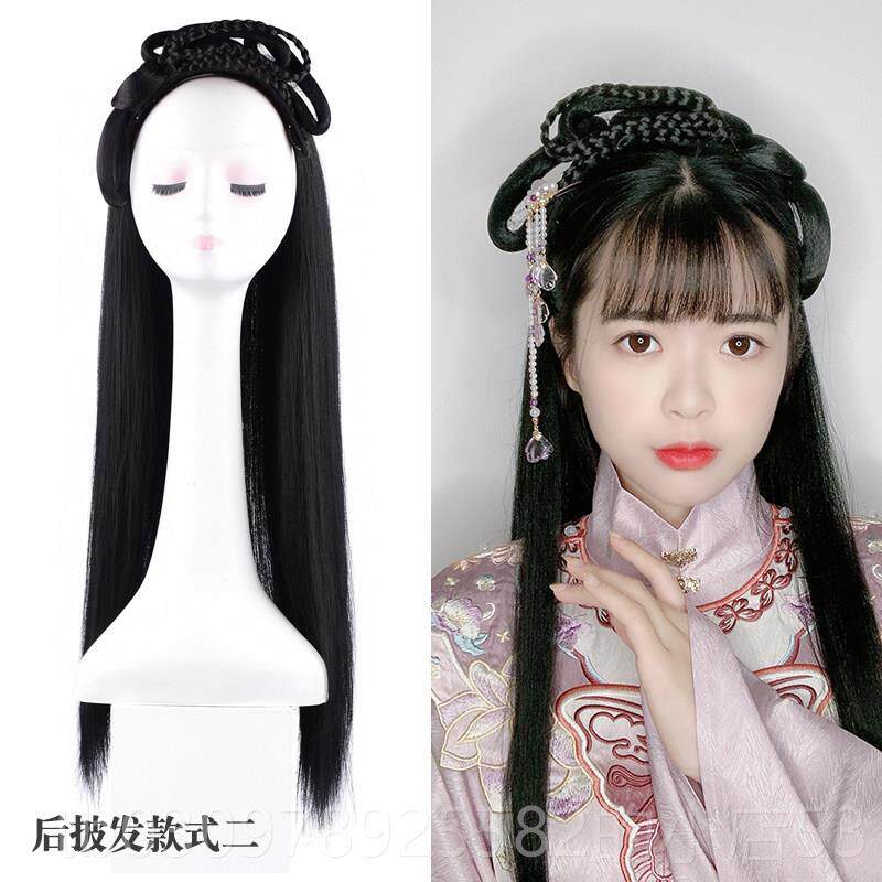 高档装一古体式假发包汉带发髻女假搭发全套头饰装新手百古懒人款