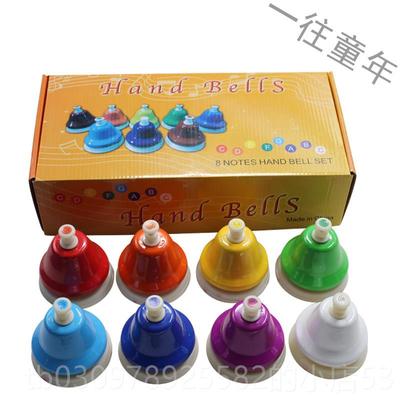 高档奥尔夫乐器音按钟8音铃儿童打击乐按器音课八铃音感钟旋律八