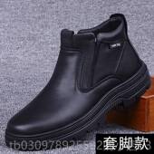 保暖加绒加厚休闲皮男高帮鞋 高档男外贸高帮男皮鞋 鞋 士新款 冬棉鞋