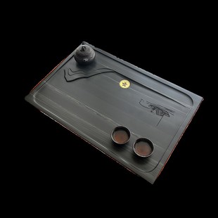 大理石茶盘嵌入式茶盘定制茶桌中间茶盘天然石漏水盖板内嵌式面板