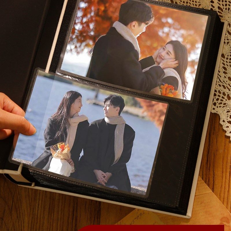 相册本纪念册7寸8寸皮质大容量家庭插页式影集情侣宝宝照片收纳薄