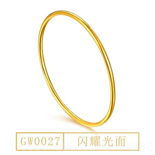 正品金饰包银手镯三生三世黄金纯金99心9足金女首金手环镯子实细