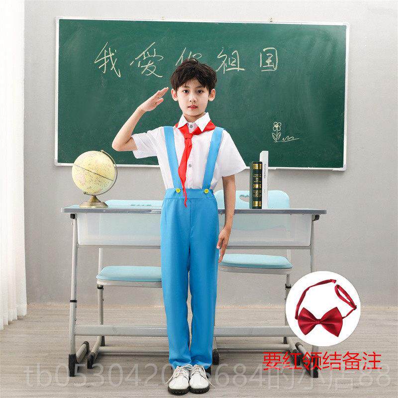正品儿唱童大合演出服领唱巾合服中小学生舞台红诗歌朗诵表演服装