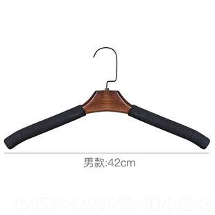 正品衣0个木头婚纱服装店1家用毛衣羊毛无衫痕防滑木质大衣架
