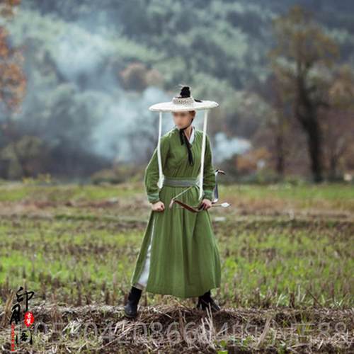 正品影装新款棉麻武侠女侠主古装汉视服古装刺客装影楼题写真女演