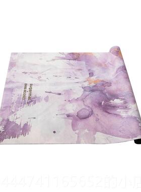 高档sugarm叠at 1mm麂皮铺绒薄款折橡防滑瑜珈垫巾运动垫天然胶