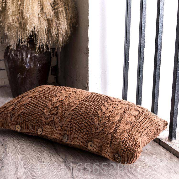 高档垫可拆发洗 日式针织抱枕沙座椅床头靠套 靠家居软装包腰枕长