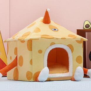 高档猫窝冬天保暖房屋封闭式安拆全可洗猫篷帐狗窝四感季通用宠物