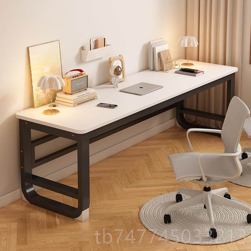 新款约台式办公简电竞电习桌笔记本家用双人脑学生学小书桌一体长