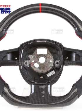 适用于2017款奥迪A4L红色定位线碳纤维骨架改装升级方向盘总成