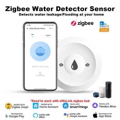 易微联水浸探测器eWelink水浸zigbee支持2MQTT漏水检测传感器泡水
