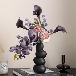 采购产品中世纪风格蝴蝶兰花束,人造花花束,客厅,高端餐桌花瓶,干