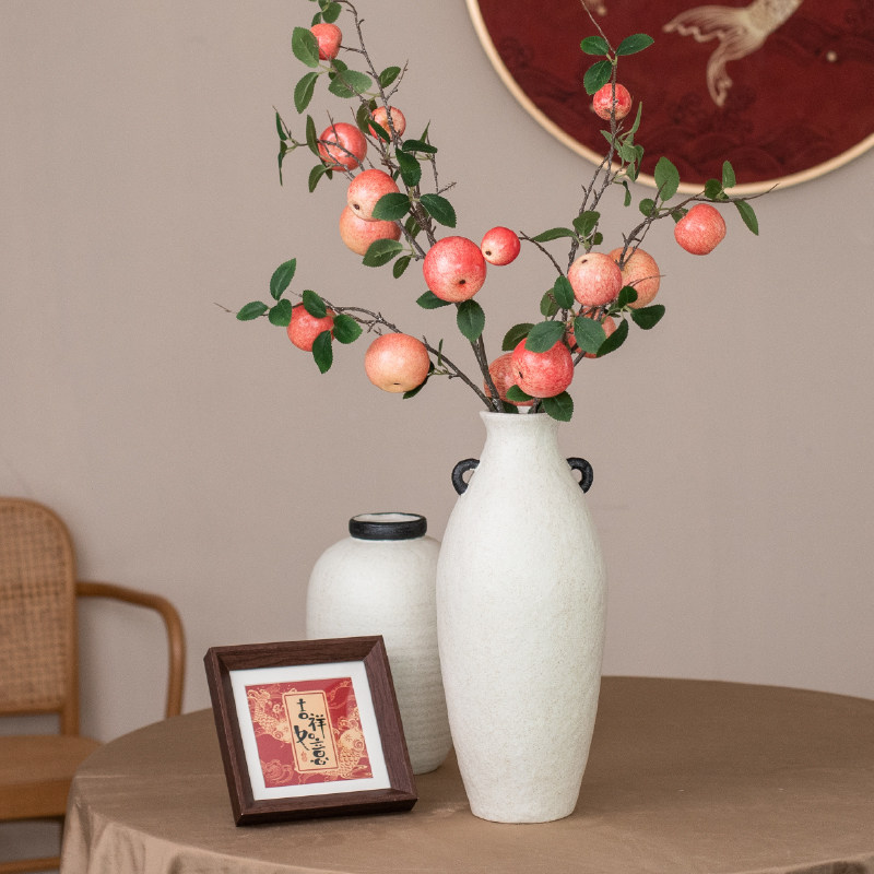 【新品5折】简约陶瓷花瓶客厅家居装饰陶罐插花干燥花花器侘寂摆,家居饰品,花瓶,淘宝优惠券,粉丝福利购,淘宝优惠卷