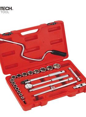 捷科1/2系列英制组套工具22件套英制套筒组套SK1/2-22INSP 016022