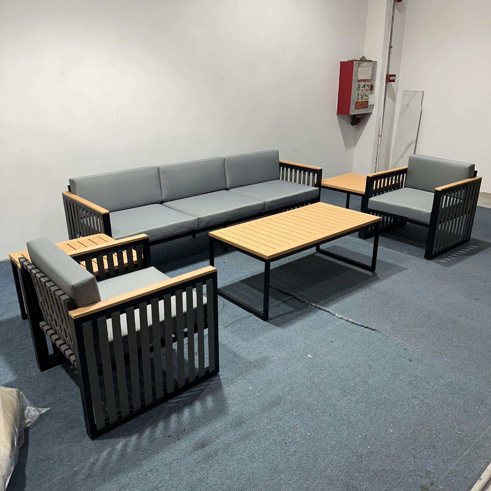 户外沙发庭院露台休闲北欧铝合金防水防晒阳台塑木藤编椅组合家具,住宅家具,户外沙发,淘宝优惠券,粉丝福利购,淘宝优惠卷