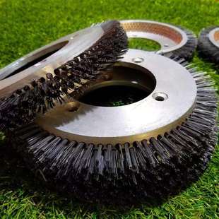 定型机压压边毛刷轮纺织机印染机猪鬃钢丝轮铝合金刷专用铜丝刷盘