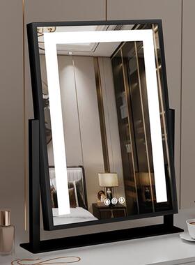 化妆师化妆镜带灯补光高清专用智能台式触控桌面led灯镜子梳妆镜