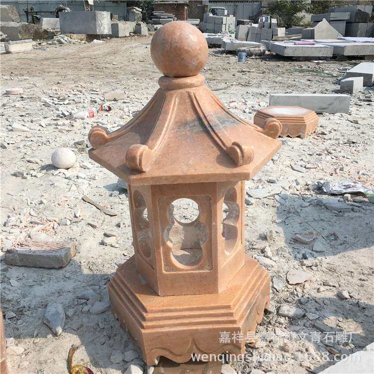 制作园林景观石雕灯塔 石灯 大理石镂空石头灯塔 整洁牢固