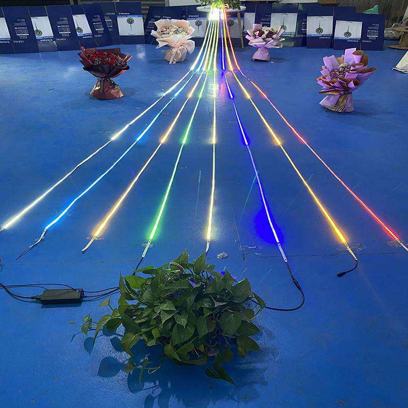 1婚庆道具流星雨灯带led灯条流水追光跑马灯婚礼舞台背景星空吊顶