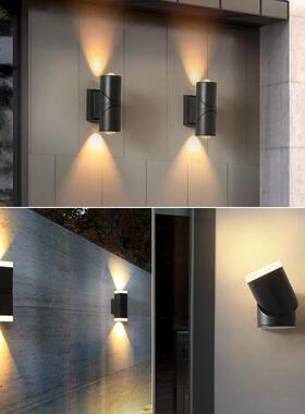 LED户外防水壁灯阳台室外庭院双头壁灯简约酒店可旋转壁灯床头灯