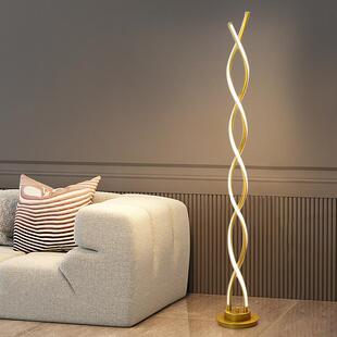 客厅螺旋线条简约落地灯艺术极简立式轻奢led无主灯台灯创意现代