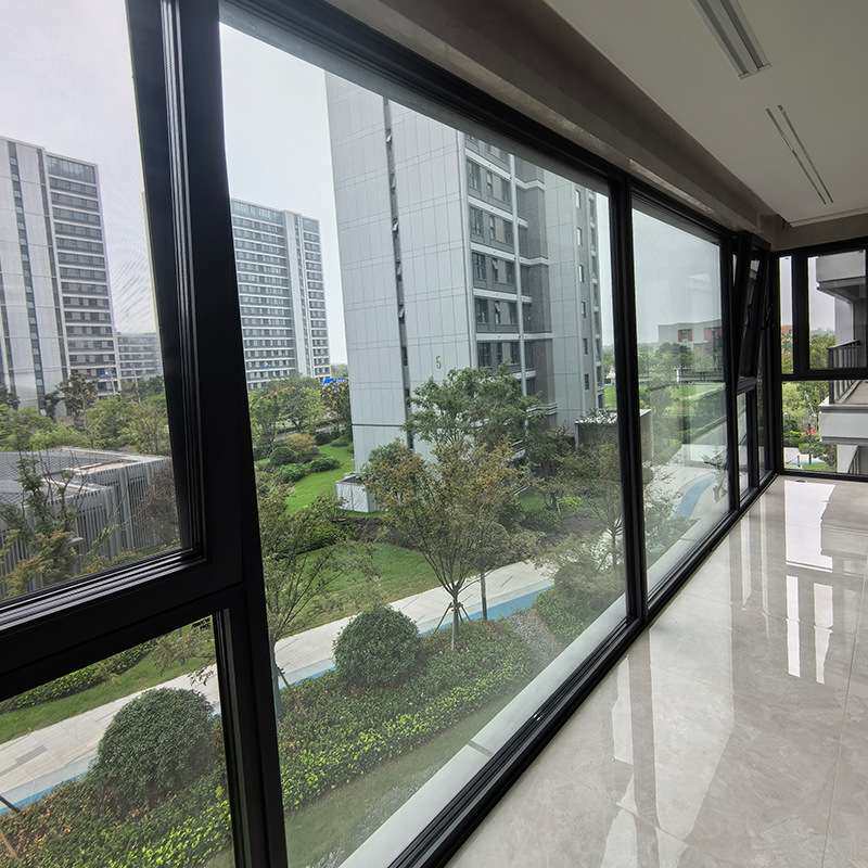 断桥铝系统门窗封阳台隔音平开窗卧室窗铝合金落地窗户玻璃窗封窗