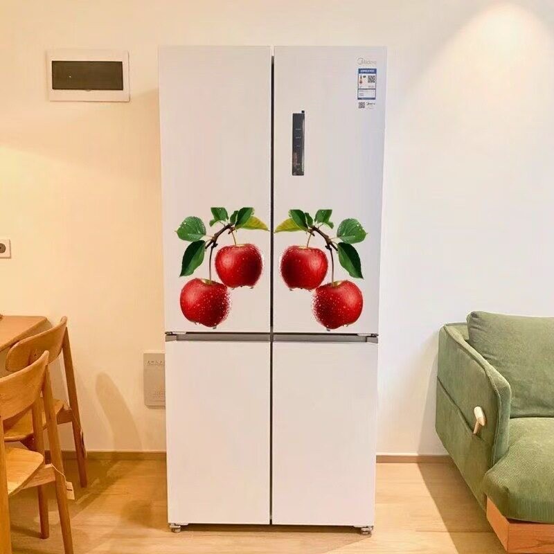 高清苹果图案冰箱贴纸专用装饰自粘防水贴画餐厅厨房玻璃装饰CL