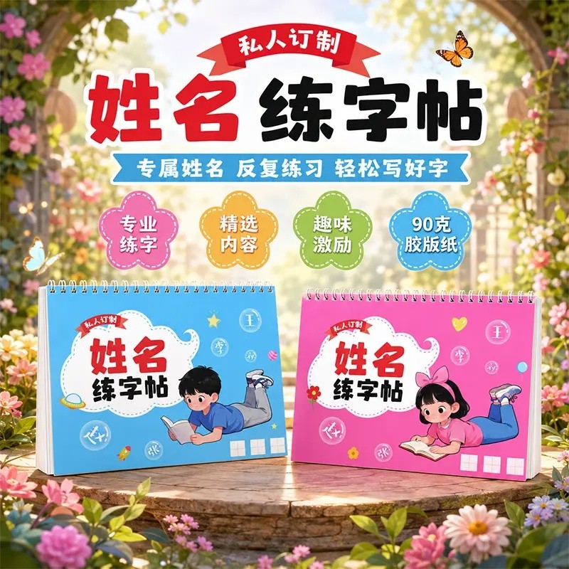 姓名练字帖姓名定制练字字帖儿童名字练习贴定做HP