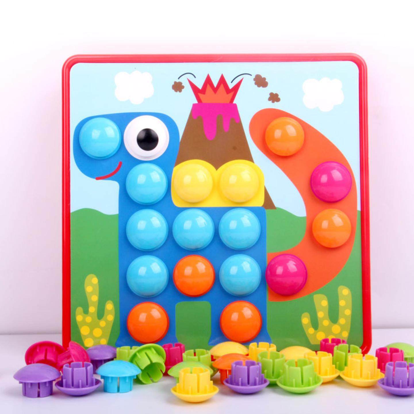 大颗粒纽扣拼装大蘑菇钉儿童拼图玩具 拼插组合儿童益智早教玩具,玩具/童车/益智/积木/模型,插珠/蘑菇插钉,淘宝优惠券,粉丝福利购,淘宝优惠卷