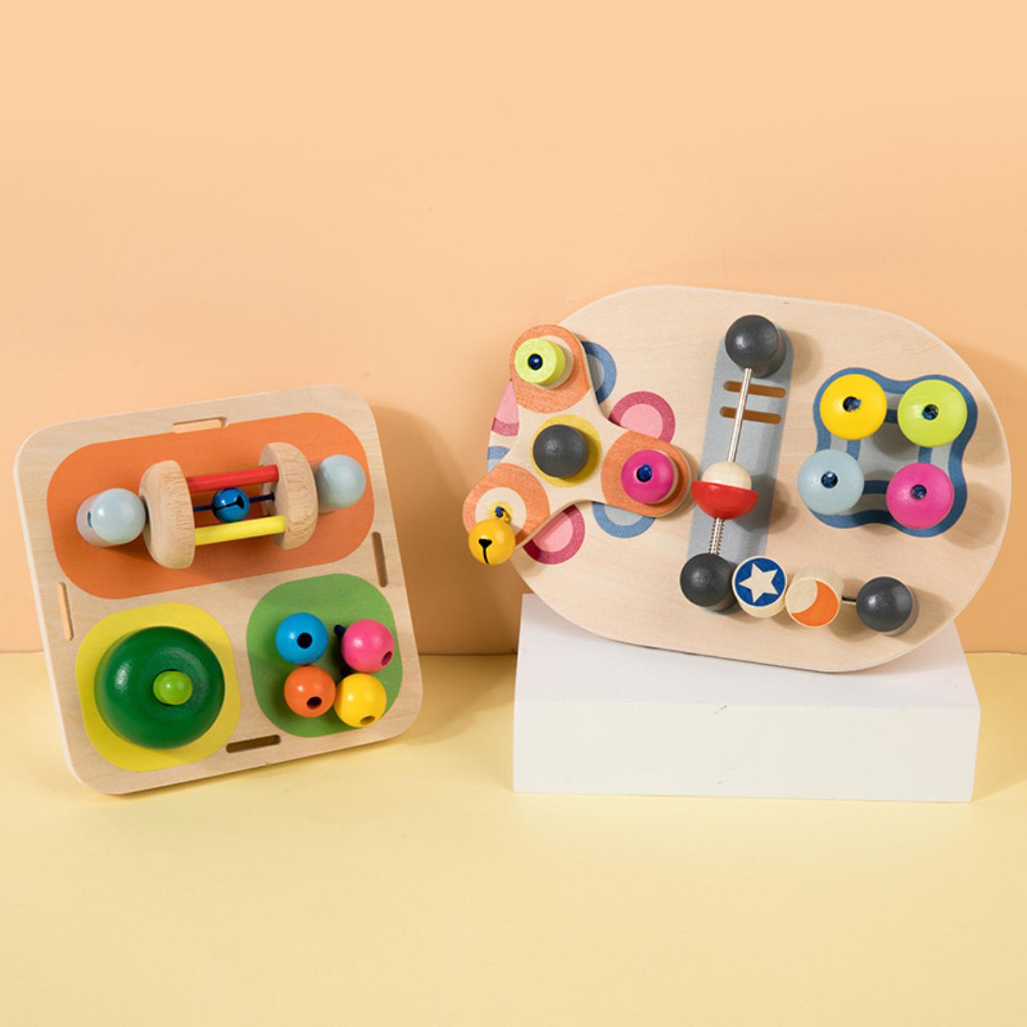 宝宝早教木制忙碌板益智玩具