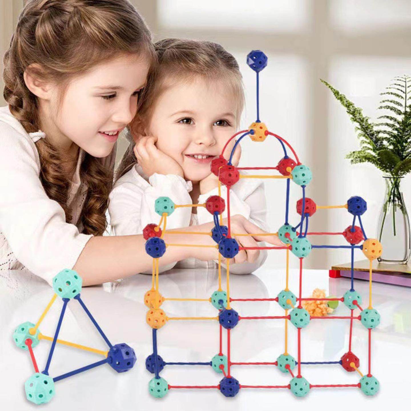 百变插珠积木玩具3-6岁智力开发球形棍点线立体几何搭建幼儿园玩,玩具/童车/益智/积木/模型,插珠/蘑菇插钉,淘宝优惠券,粉丝福利购,淘宝优惠卷