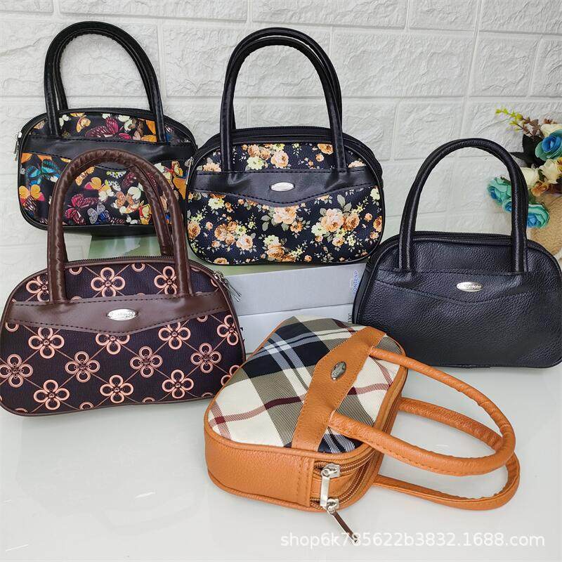 老人买菜手机零钱手拿包奶奶小包手拎女包中老年人手提小包包