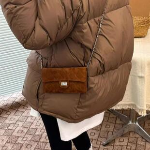 小香风菱格链条斜挎包秋冬新款复古百搭小方包卡包钱包手机包女