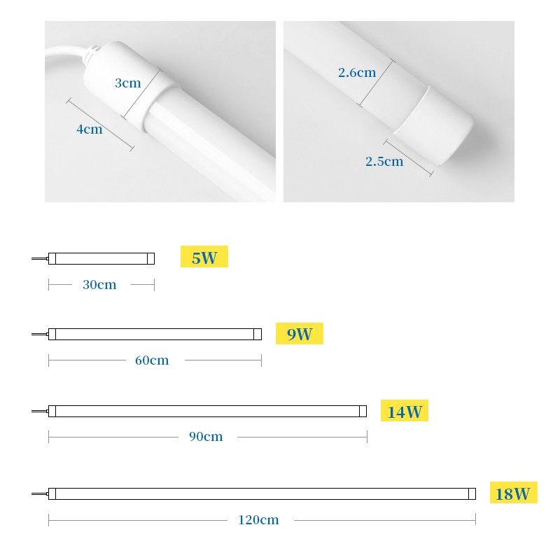 led霓虹灯管t8户外防水装饰灯棍广告牌灯箱数码大灯管高亮圆光管