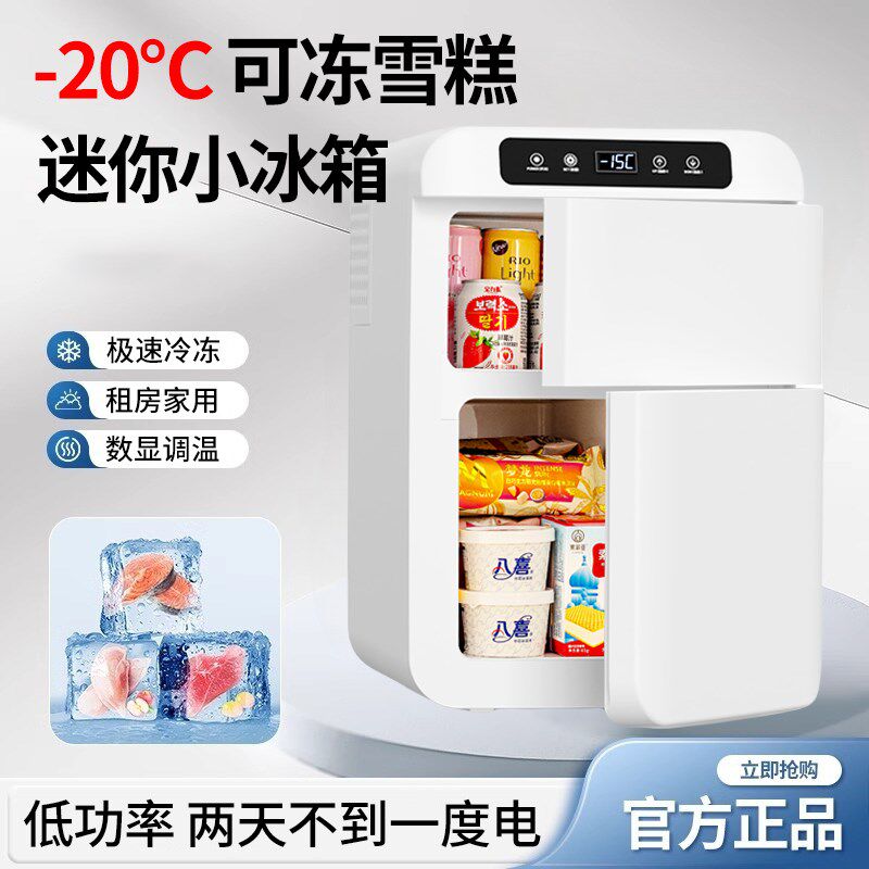 迷你小冰箱速冻宿舍租房小型家用冷冻结冰一人小冰柜母乳车家两用