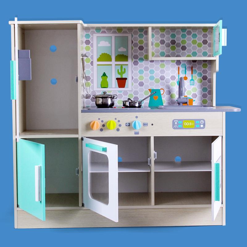 木制过家套家大房号声光音效418厨具仿真厨具烹饪玩装宝宝做饭男