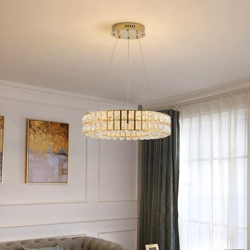轻奢水晶吊灯档客厅主202灯99004新款美现代简式约餐厅卧室圆高环