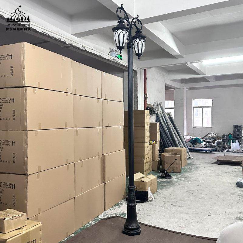 米欧式户花园灯复院古单MCL-STOS3头双头别墅铸铝外灯小区庭景观