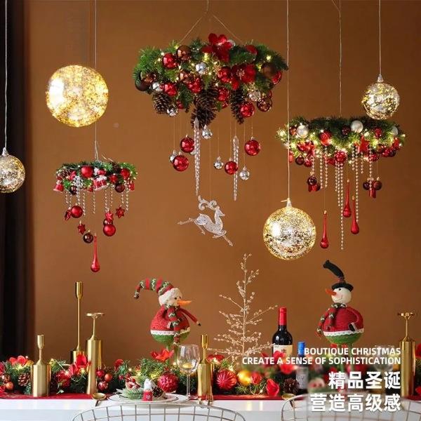 圣圣诞节HZ679926风装饰品新款桌诞铃家用商场酒店室内面创意挂饰