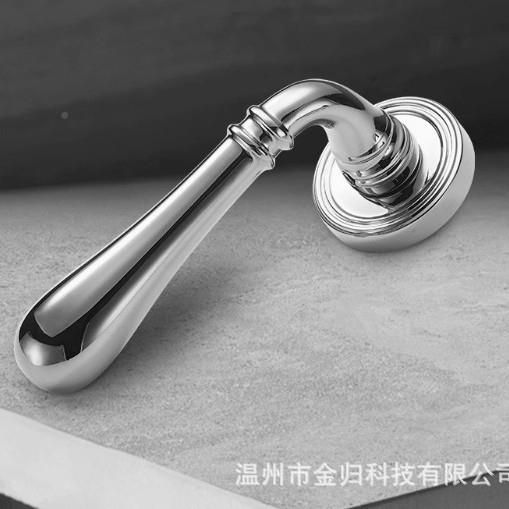 法锁式简约美式卧室门锁门室门内木门门锁把手静音房锁代具轻奢现